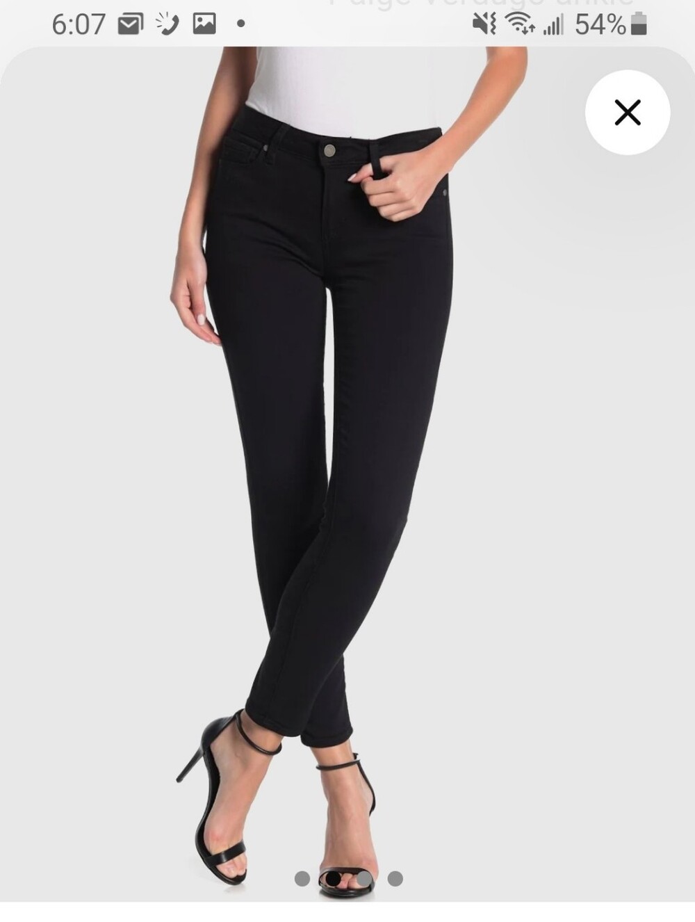 PAIGE Black Verdugo Ankle Skinny Jeans